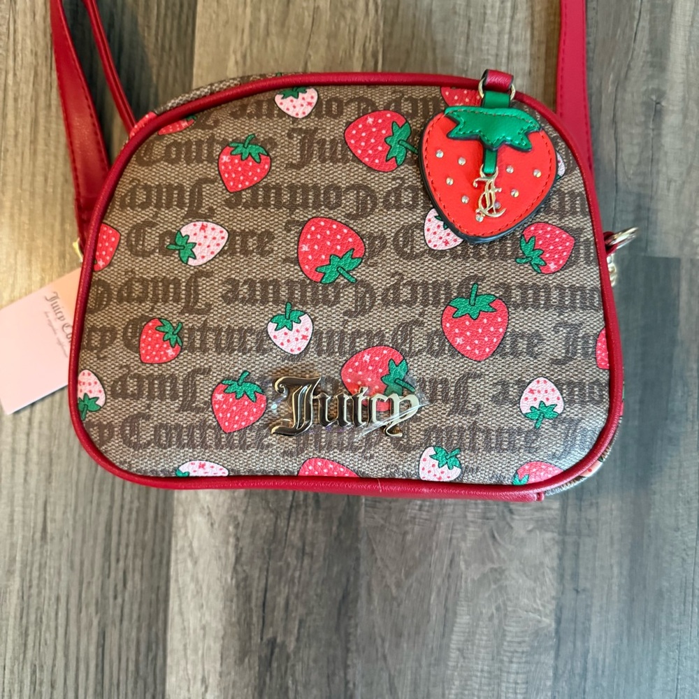 Juicy Couture Red and Brown Strawberry Crossbody Bag - Picture 16 of 16